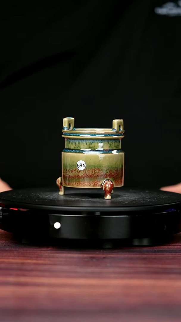 其他钧瓷596#盼龙窑一级品原矿钧瓷马蹄圆炉