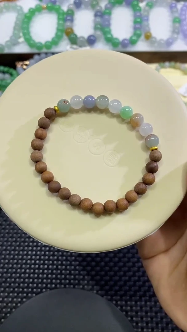 翡翠散珠卡7左右手串