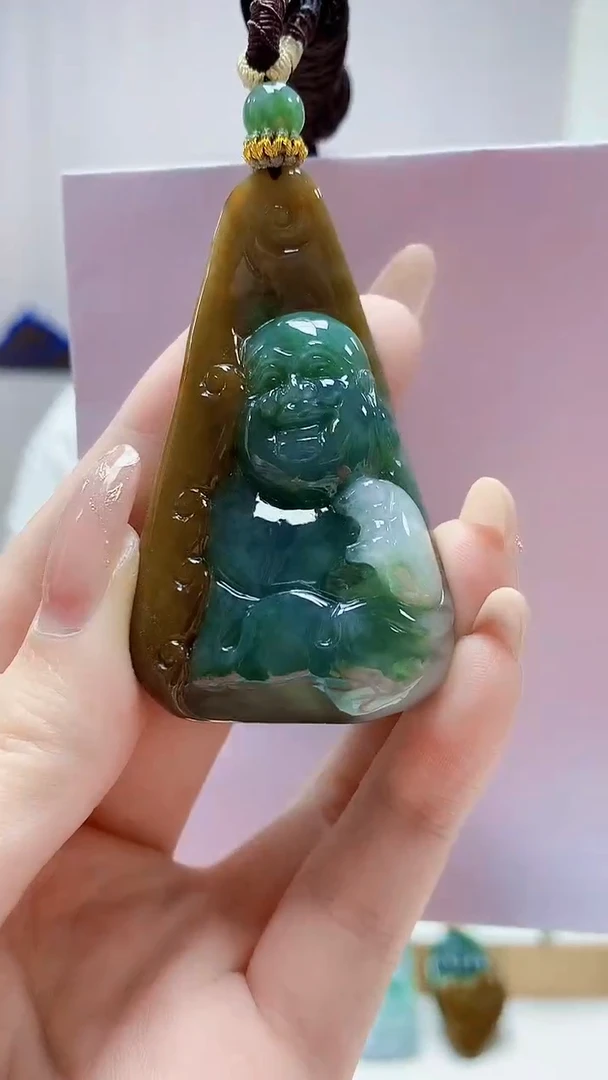 未镶嵌定制翡翠4898jw-毛货挂件88