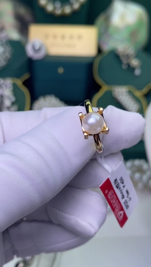 【闪购商品】海水珍珠戒指银S925镶嵌6-7