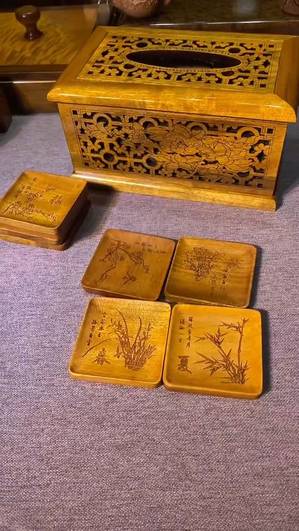 【闪购商品】金丝楠木艺金丝楠木春夏秋冬一套