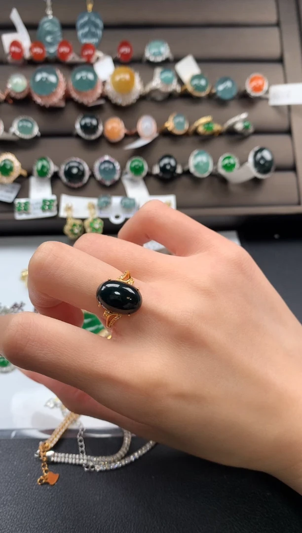 【闪购商品】翡翠戒指银S925镶嵌321321312