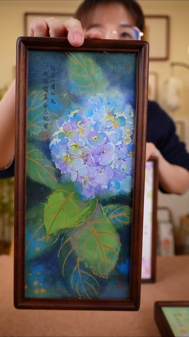 竖款鹿鸣现代美术馆-岳倚竹老师作品