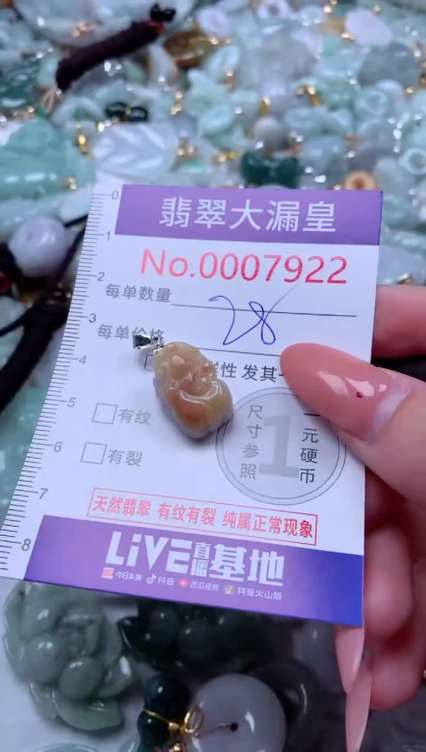 吊坠(不含链)未镶嵌翡翠7922