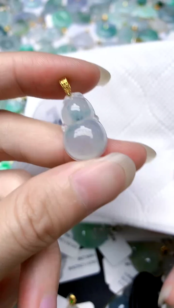 颈饰银S925镶嵌翡翠天然A货翡翠