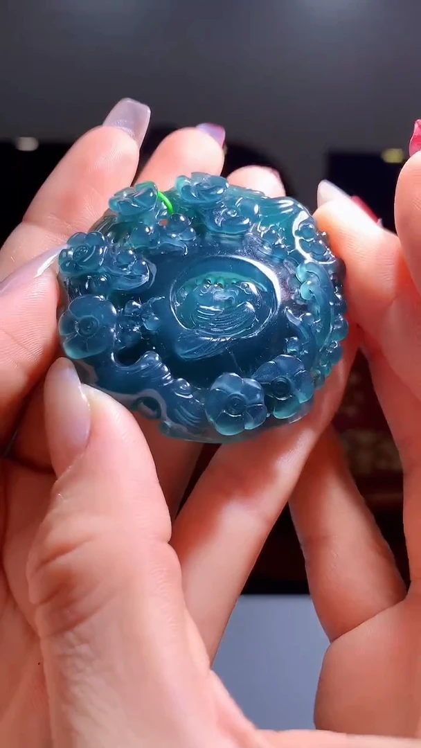 【闪购商品】定制翡翠未镶嵌1002hm-毛货挂件38