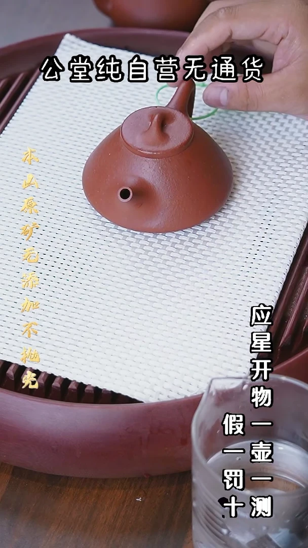 茶壶紫砂朱泥大红袍 全手工子冶石瓢 200cc