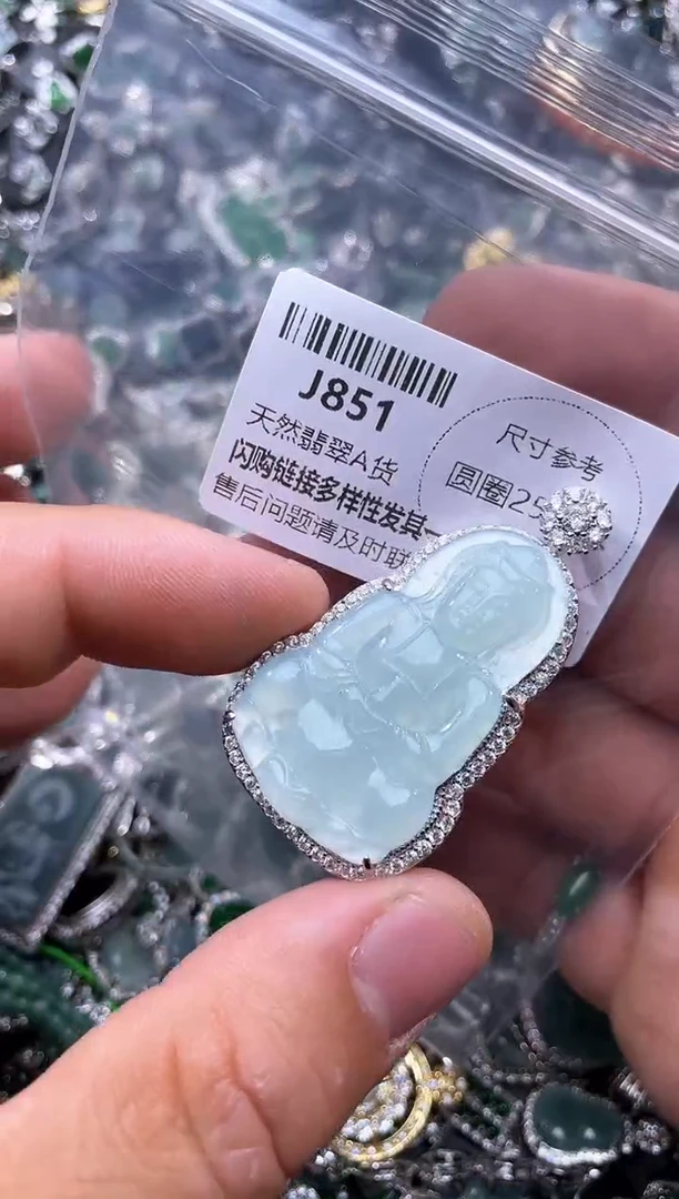【闪购商品】翡翠颈饰未镶嵌J851吊坠