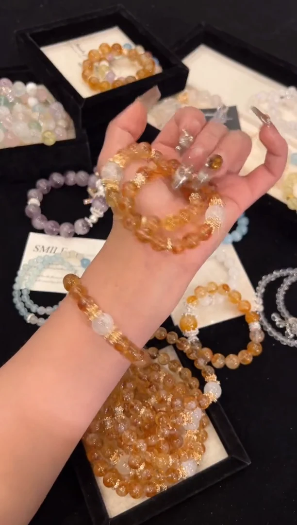 【闪购商品】水晶手链合金黄塔晶手链x1358