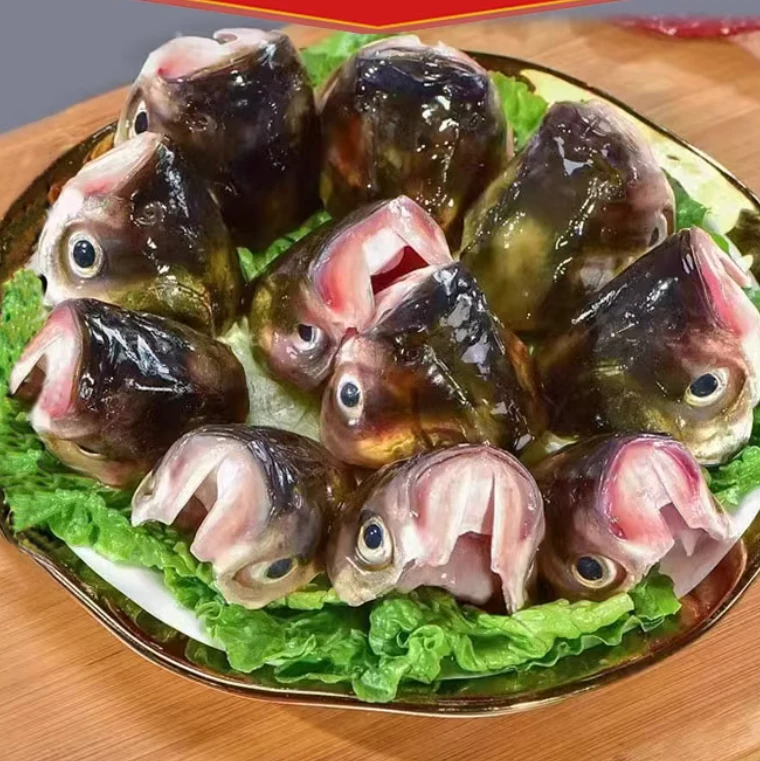 新鲜鱼嘴巴活鱼现杀鱼唇鱼嘴巴鲢鱼头