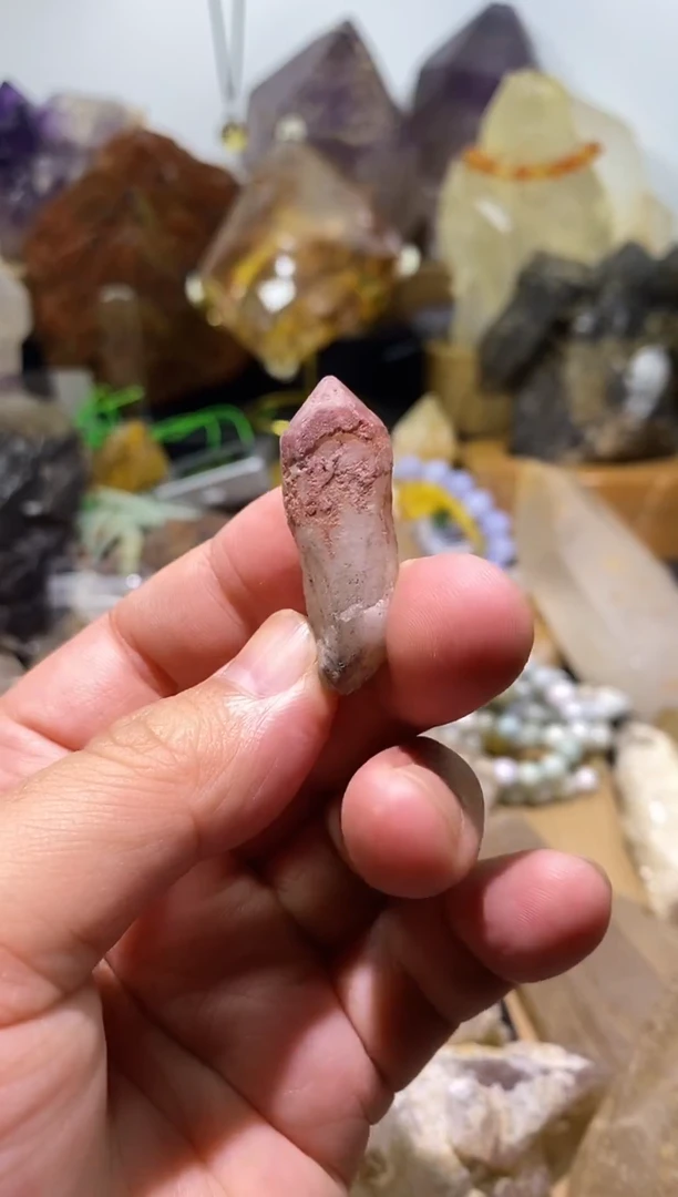 水晶珠宝半成品未镶嵌104号加拿大红皮水晶