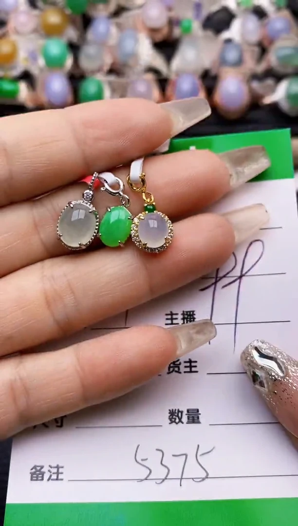 【闪购商品】翡翠戒指银S925镶嵌5375