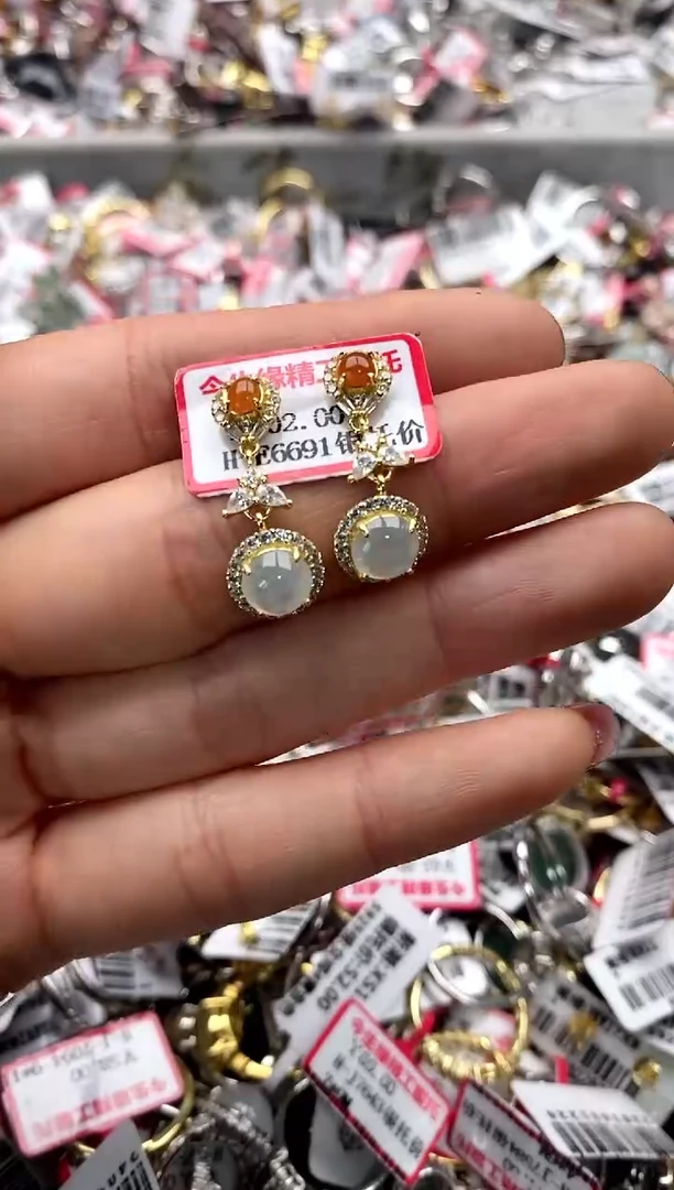 【闪购商品】翡翠戒指银S925镶嵌555555   7