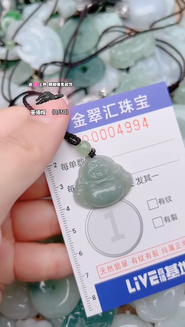 翡翠未镶嵌颈饰4994