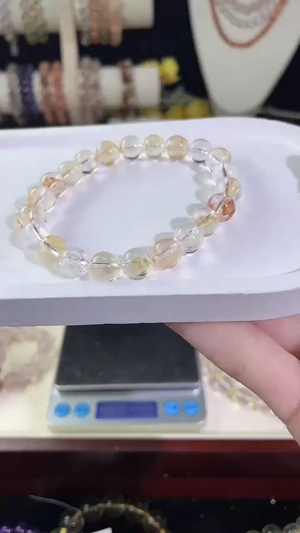 未镶嵌手串水晶闪灵胶花8MM+