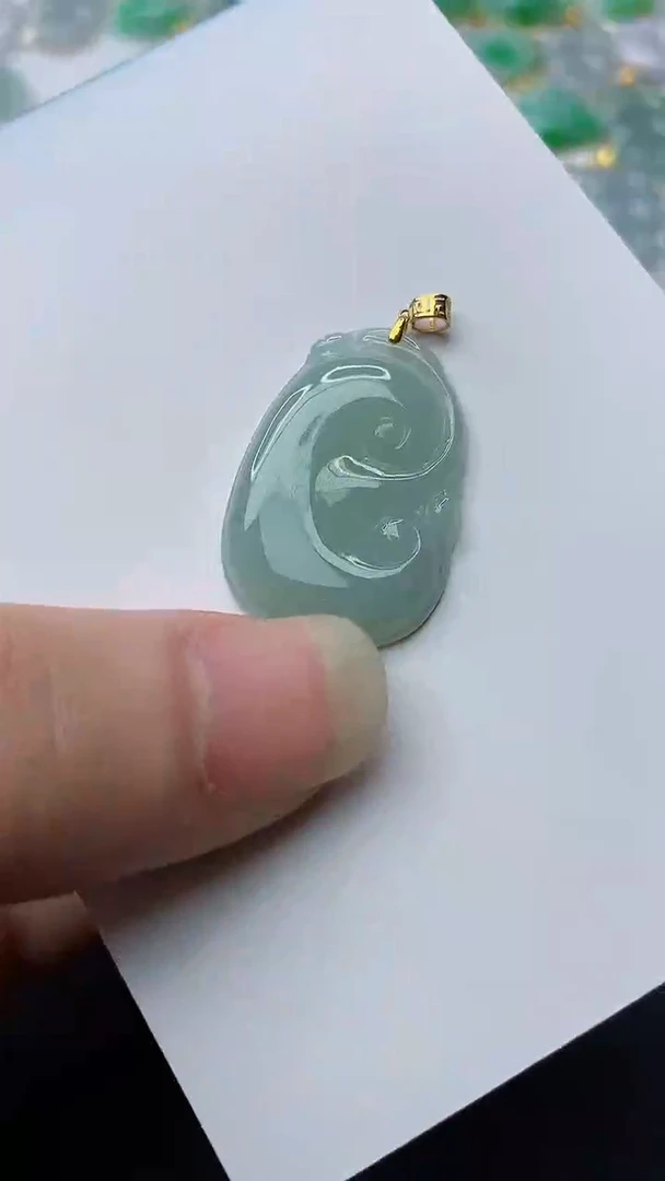 【闪购商品】翡翠颈饰18K金镶嵌76............