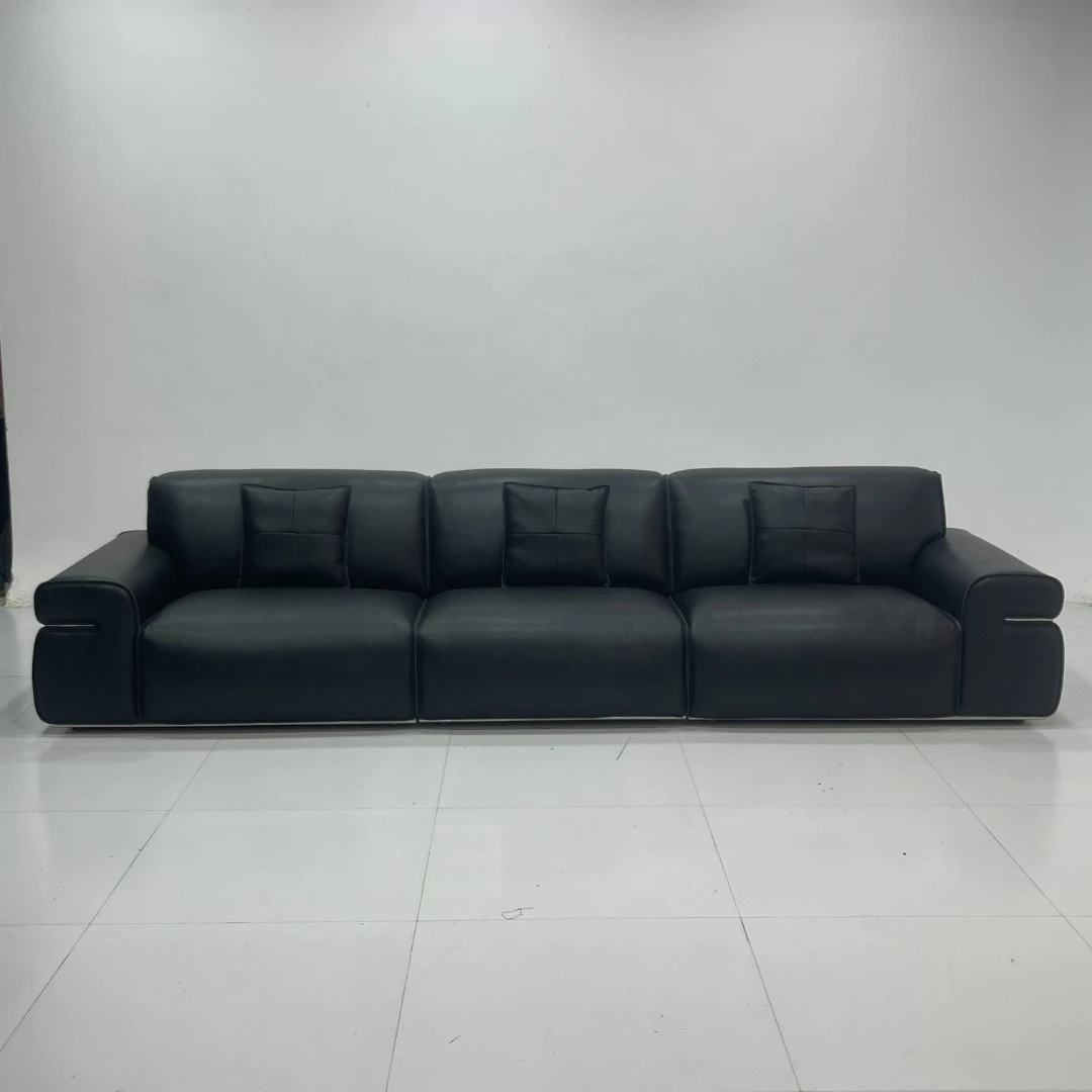 宅发现高靠背大象沙发牛皮意式极简客厅皮质皮艺头层牛皮