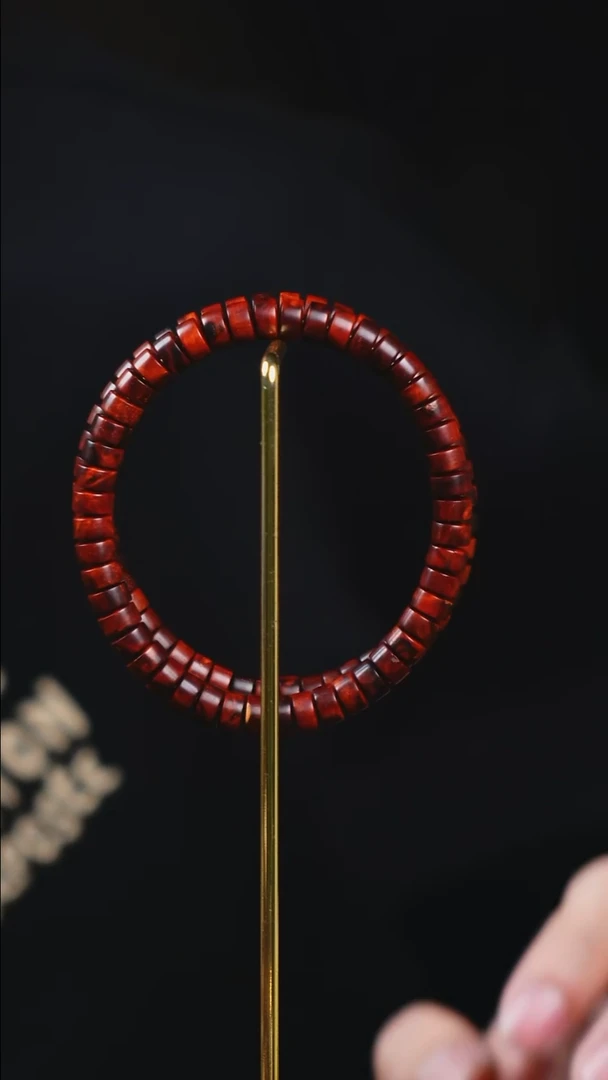 手串/手链小叶紫檀SG007 印度小叶紫檀瘤疤3*7药片单圈 微瑕