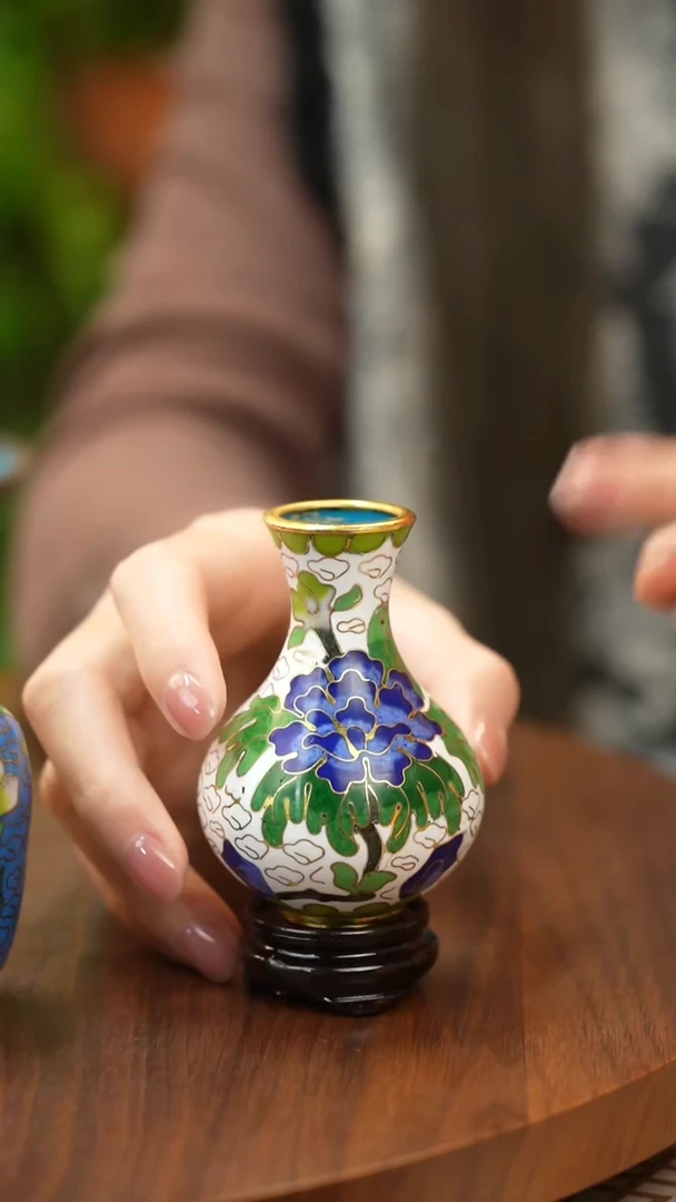 景泰蓝紫铜花瓶  带礼盒顺丰包邮