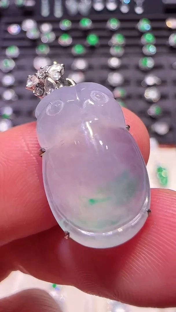 【闪购商品】翡翠颈饰18K金镶嵌吊坠