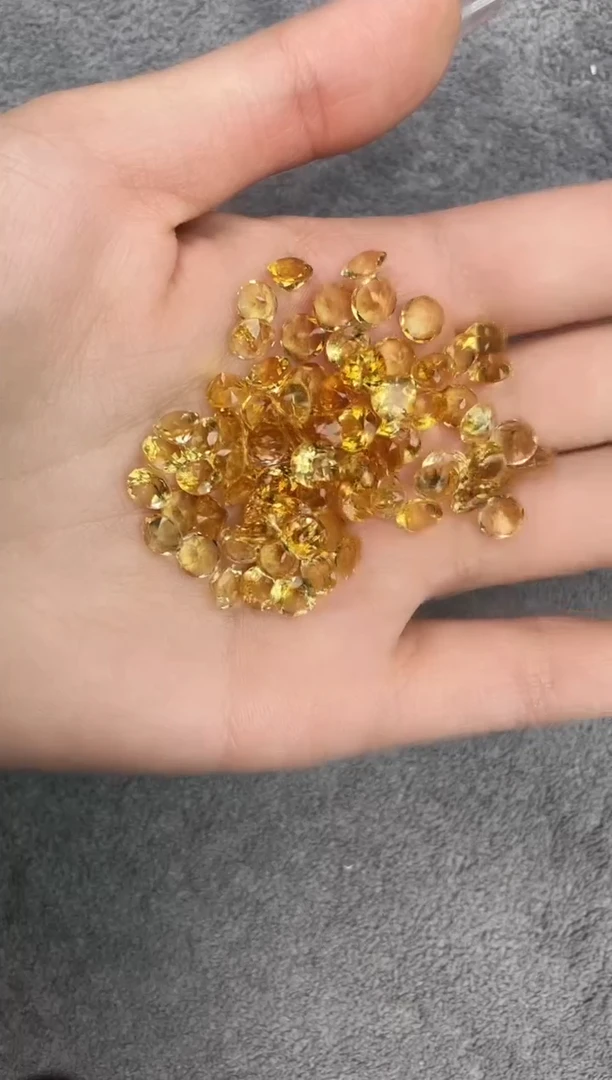 【闪购商品】黄晶裸石未镶嵌随机发货一颗