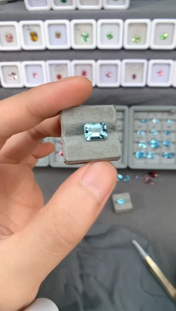 【闪购商品】定制海蓝宝石裸石未镶嵌2.83ct
