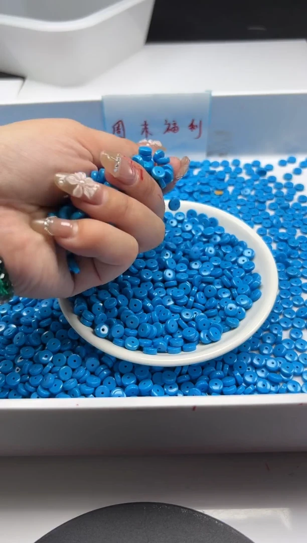 未镶嵌颈饰玛瑙/玉髓w3055高瓷睡美人蓝松直切算盘6*2mm*30颗
