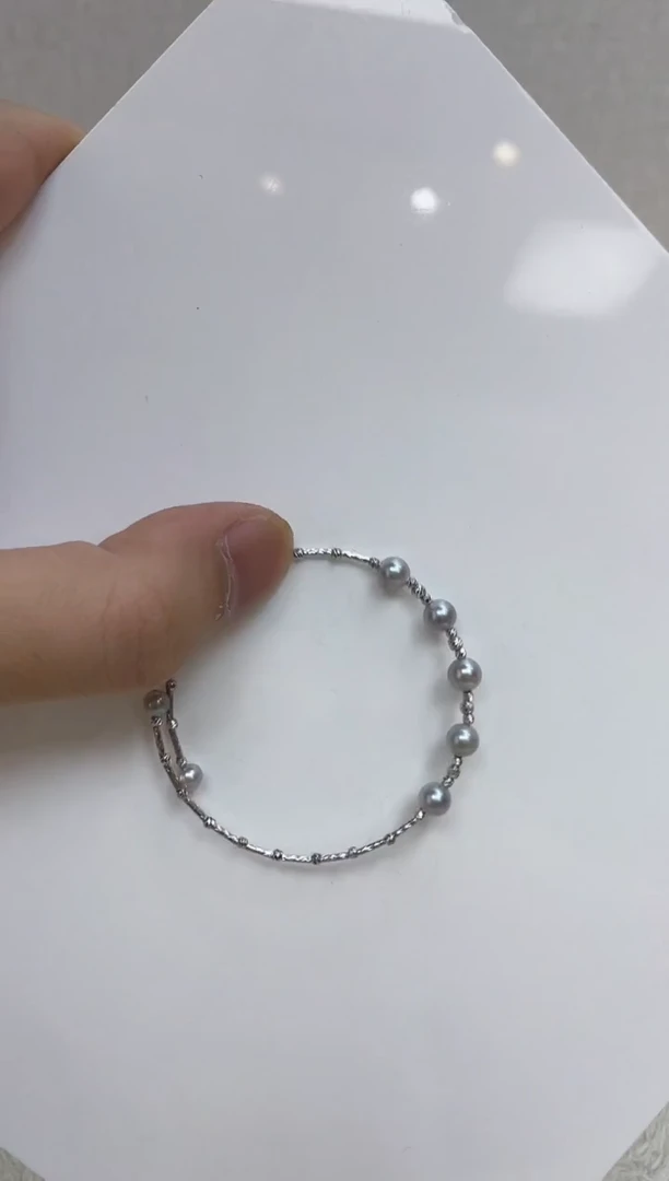银S925镶嵌海水珍珠手镯