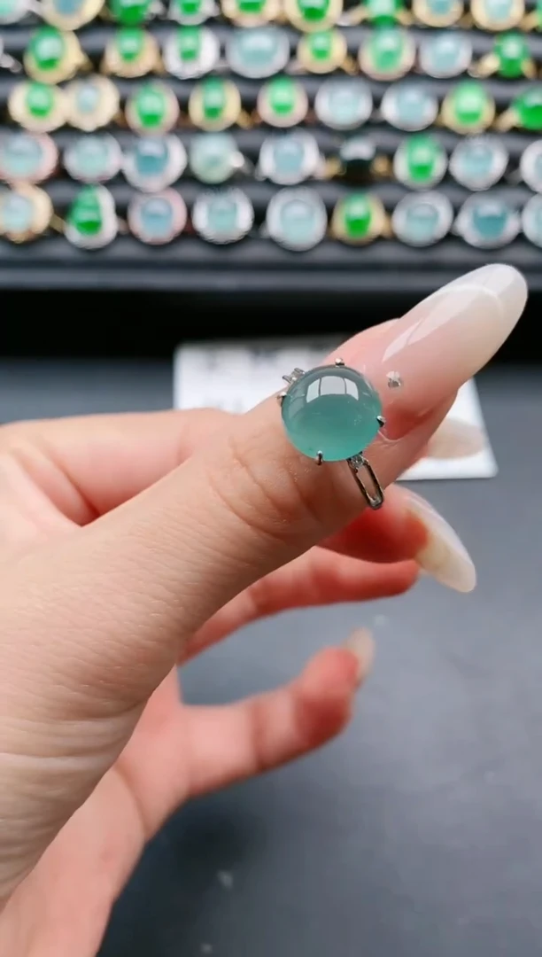 【闪购商品】翡翠戒指银S925镶嵌111111111