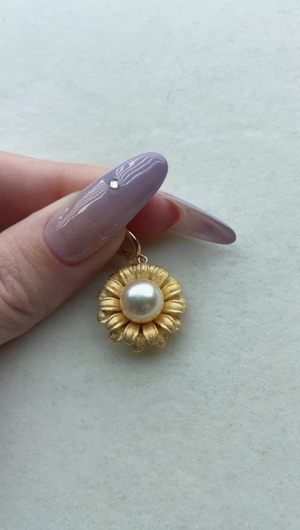 银S925镶嵌海水珍珠吊坠15