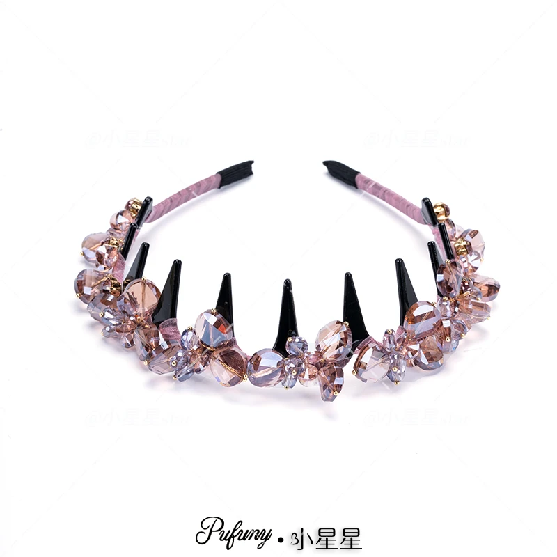 韩式网红优雅超仙气质发箍高级感水晶花朵发夹甜美重工头饰发饰