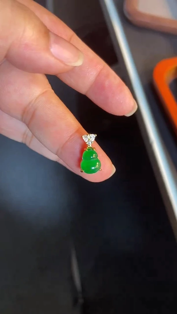 吊坠(不含链)银S925镶嵌翡翠1