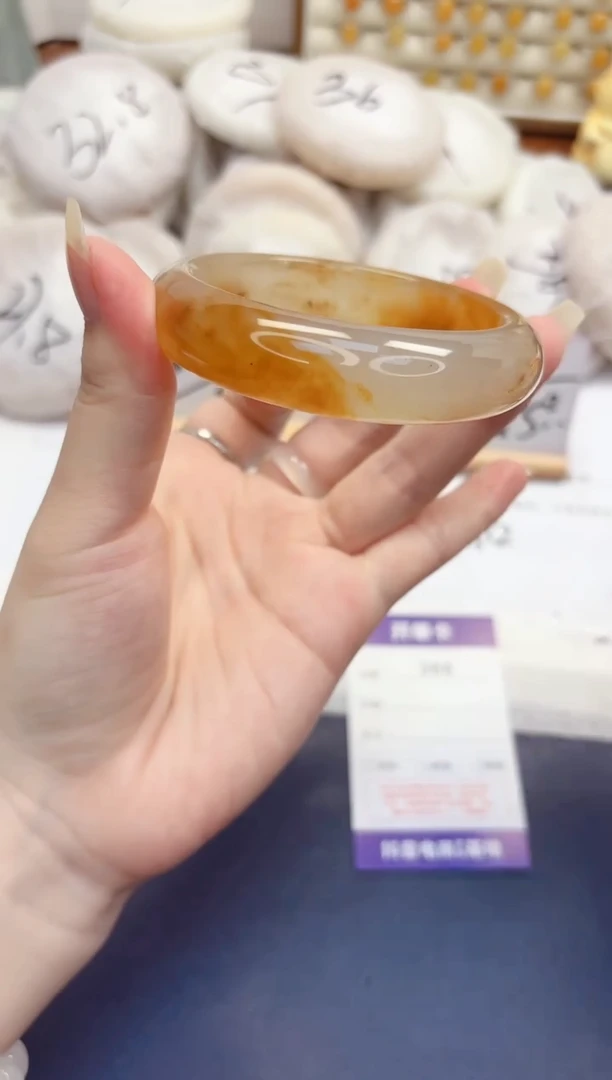 石英质玉手镯未镶嵌366-财气镯-圈口59
