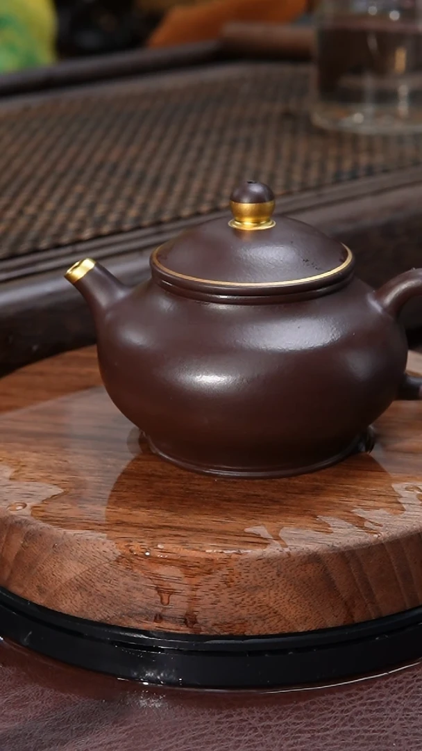 【闪购商品】紫砂茶壶描金高攀紫砂壶