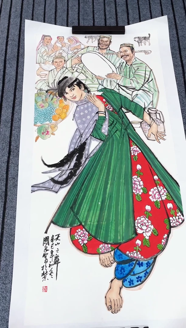 精品国画人物作品
