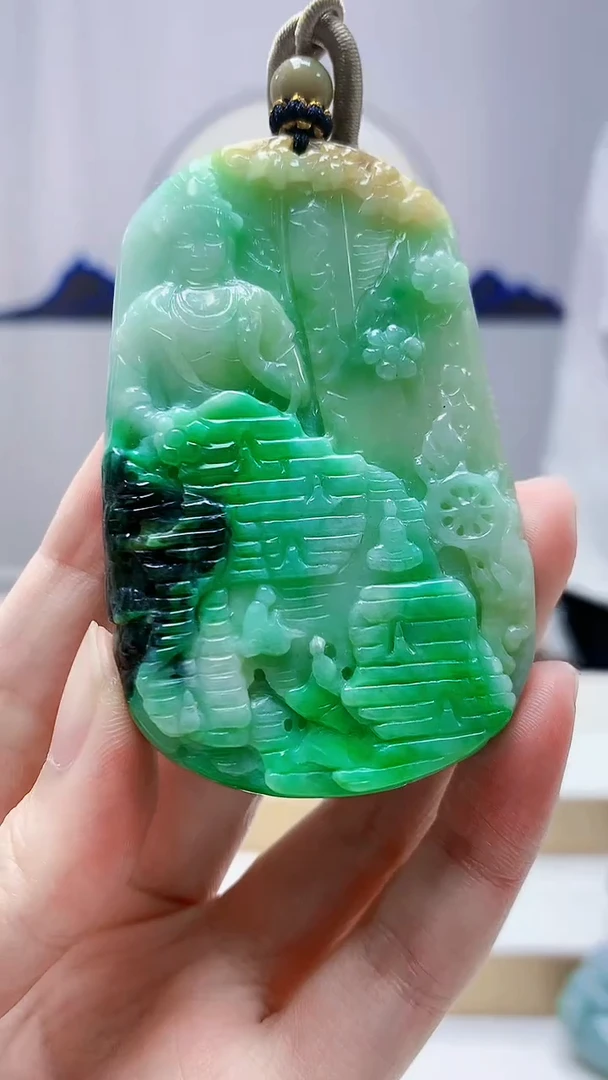 未镶嵌定制翡翠4917zm-毛货挂件125观音