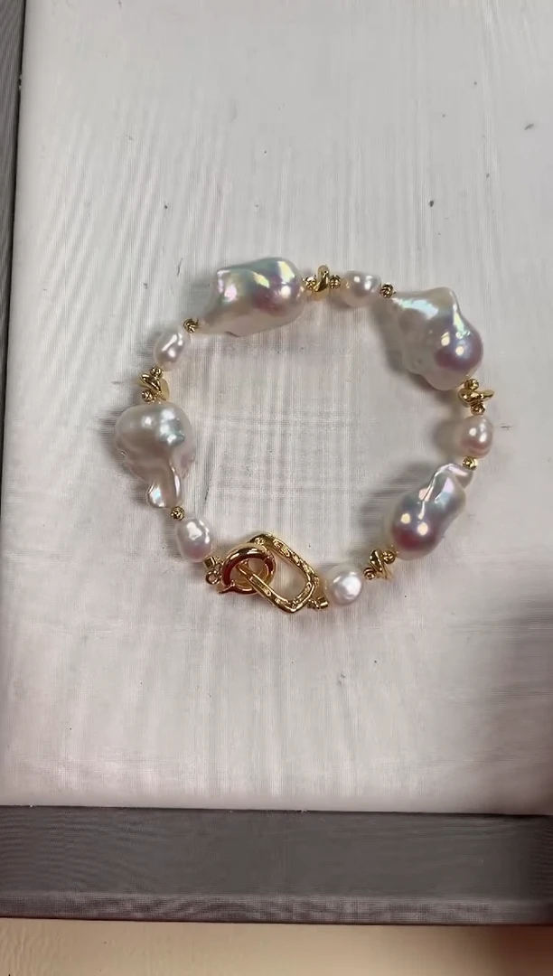 【闪购商品】淡水珍珠手链合金巴洛克手链