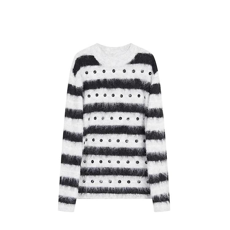 【绝世孤品】GOODBRAND 23AW 撞色多纽扣针织衫毛衣情侣宽松长袖