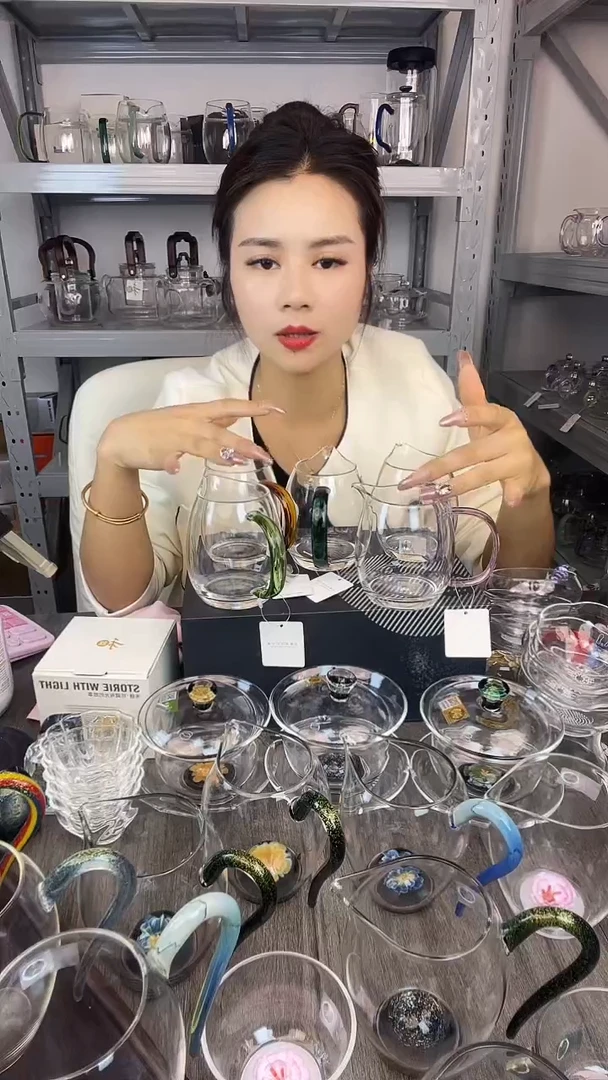 手工艺品玻璃凤****号禾器 澄然粉色公道杯