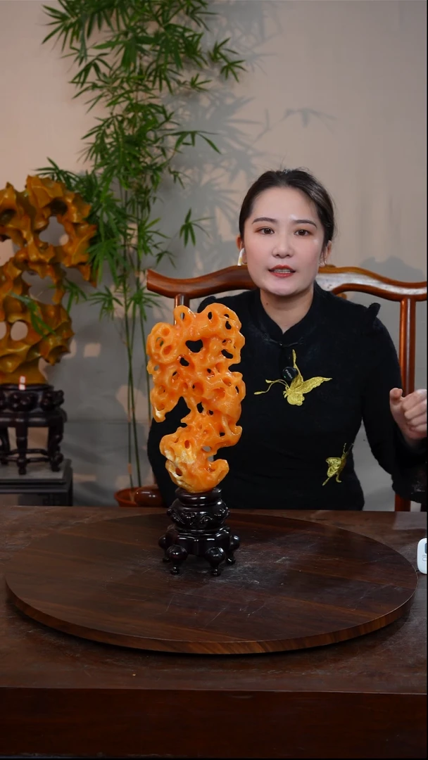 石材精美玉玲珑家居摆件