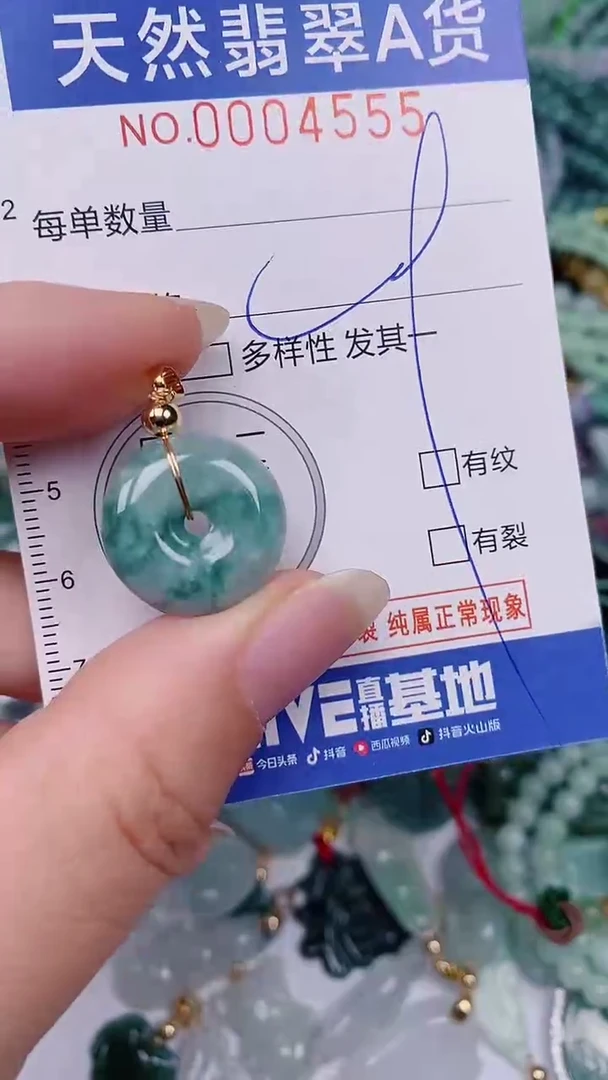 翡翠未镶嵌颈饰00004555