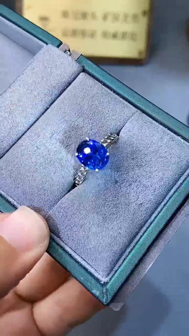 【闪购商品】蓝宝石戒指银S925镶嵌1654