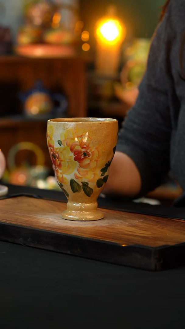 杯手绘心瓷陶瓷浮力