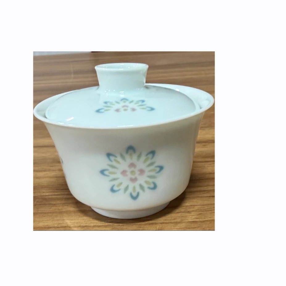 【栗子严选】古窑御器彩玲珑太阳花隐迹二才盖碗gyyq1269