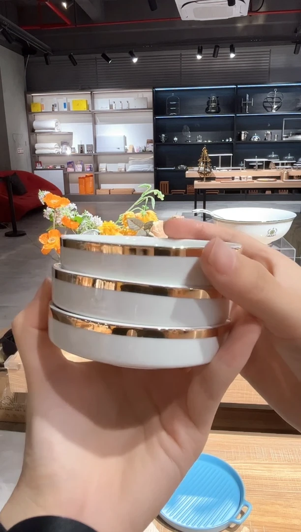 陶瓷GI306金边系列味碟-白(Q) 微瑕