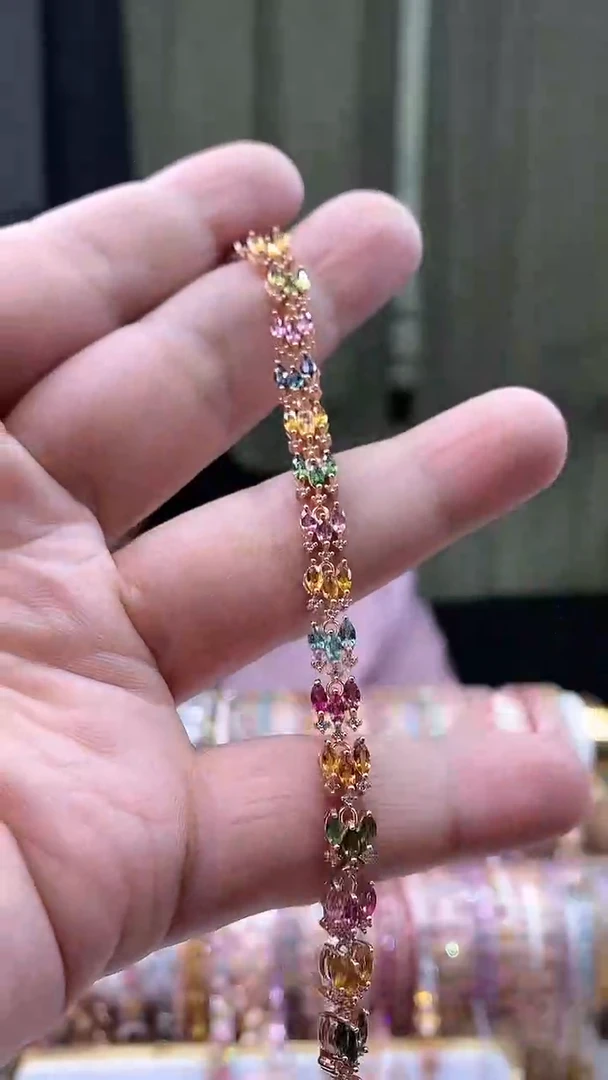 【闪购商品】碧玺手链银S925镶嵌354354354354