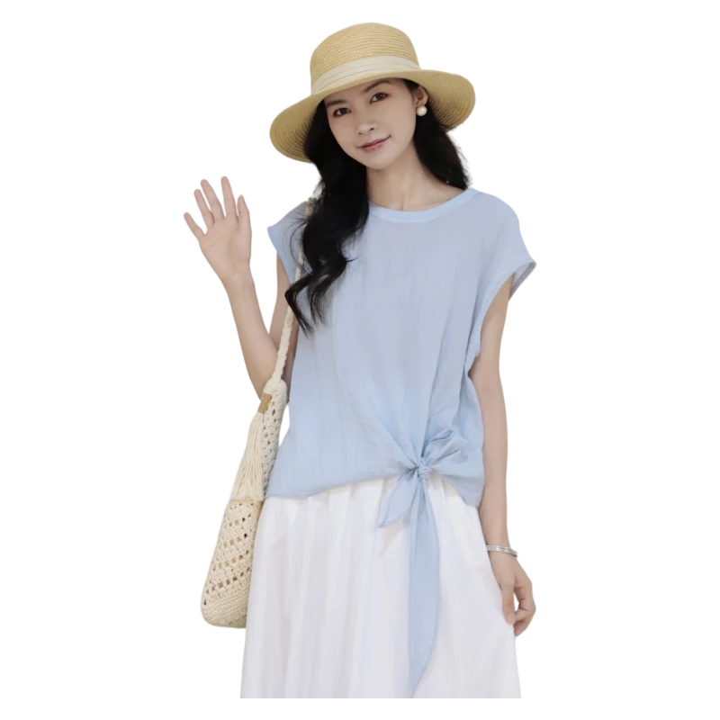 25夏季新品LIUKE留刻简约双线侧绑带单衣15250518414