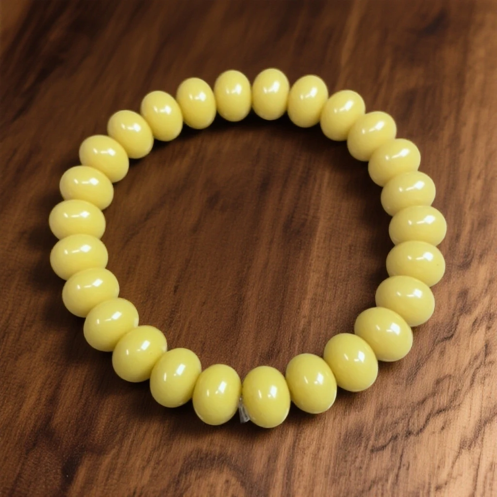 116#鸡蛋黄算盘珠DIY手串