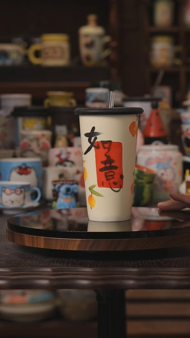 摆件景德镇釉下彩绘设计师款式陶瓷