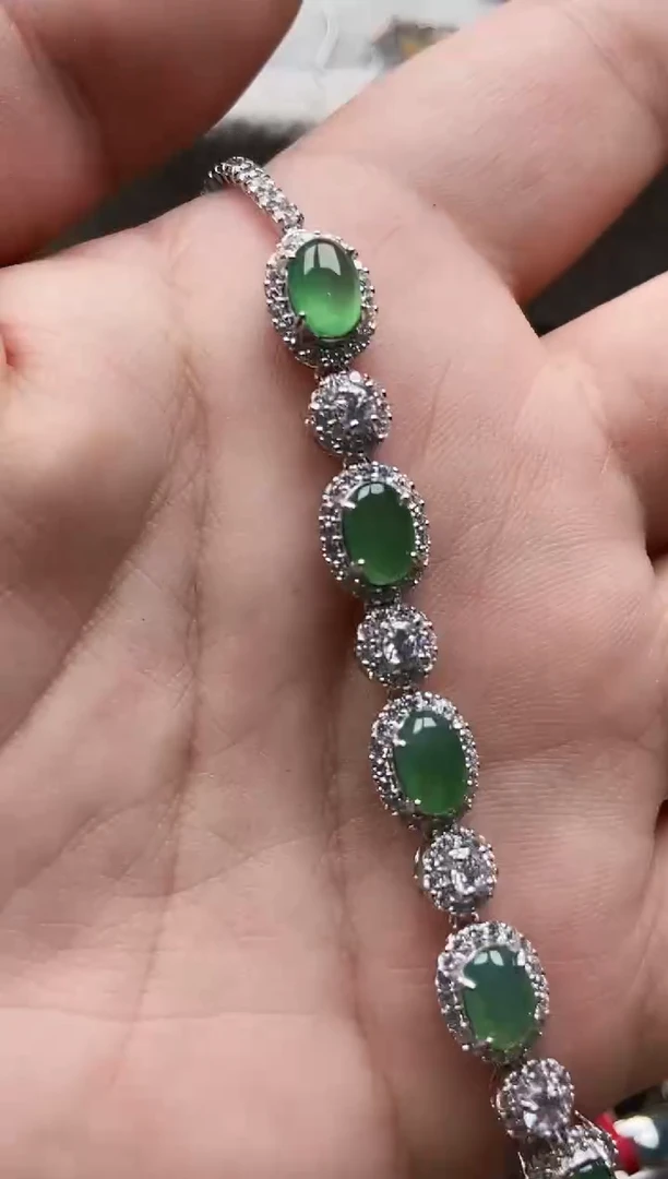 【闪购商品】翡翠戒指银S925镶嵌2222222-5